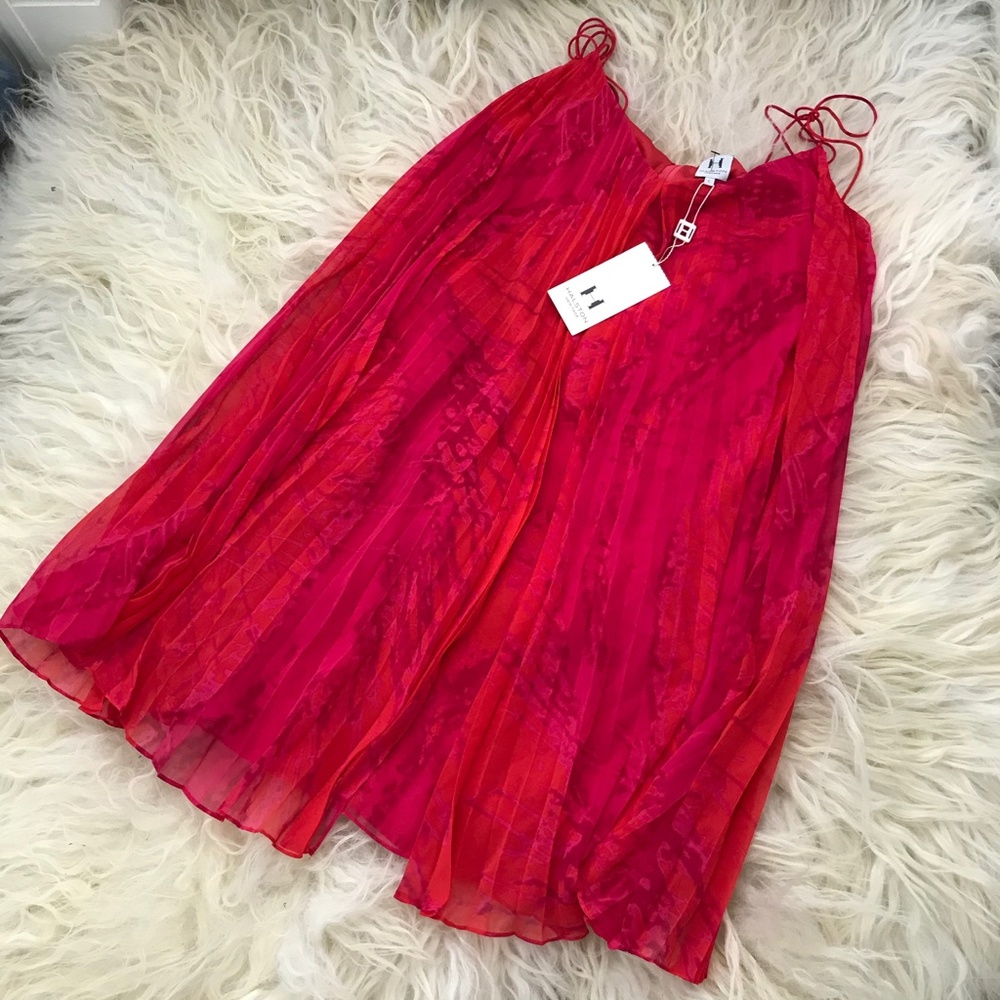 HALSTON HERITAGE V-Neck Mini Dress - Picture 1 of 5
